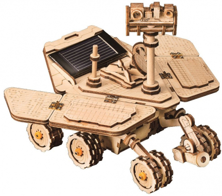 Puzzles Mecanice - Robotime Opportunity Rover cu celulă solară LS503 - Model din Lemn