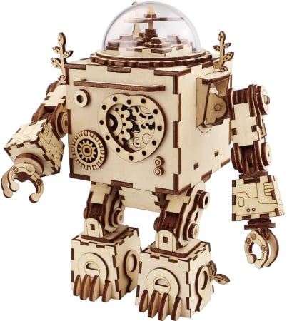 Puzzles Mecanice - Robotime Orpheus AM601, Cutie Muzicala - Model din Lemn