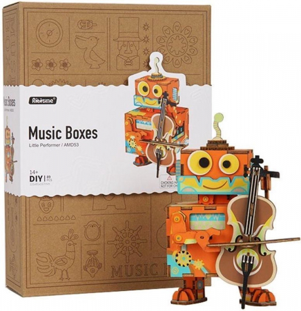 Robotime Small Performer Music Box AMD53 - Model din lemn [0]