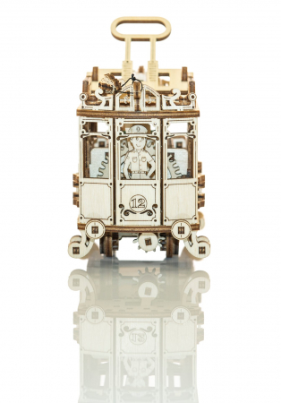 Tramvai de Oraș din Lemn cu Sine, Model de Lemn [2]