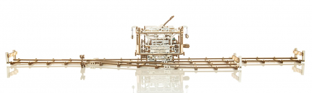 Tramvai de Oraș din Lemn cu Sine, Model de Lemn [4]