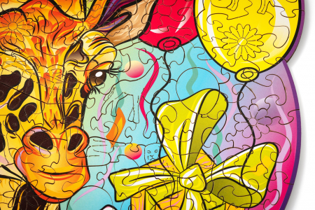 Puzzle din Lemn, Animal, Girafa Grațioasă [3]