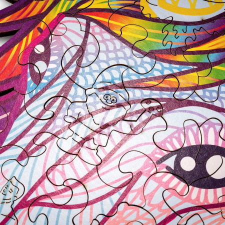 Puzzle din Lemn, Animal, Unicorn sclipitor [4]