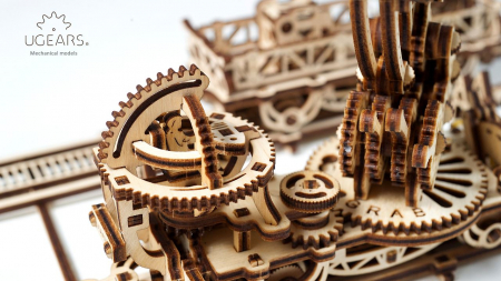 Puzzle 3D Lemn, Manipulator Autopropulsat, Ugears [5]