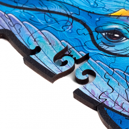 Puzzle din Lemn, Animal Balena, 2 in 1, 172 piese, Unidragon [2]