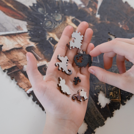 Puzzle din Lemn, Animal, Iepurele Conte, 250 piese, 32x23 cm, Unidragon [1]