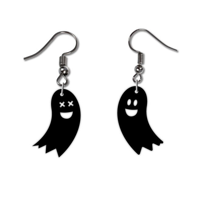 Cercei Halloween Plexiglas Negru – Dovleac, Pisică, Fantomă, Zombie, Mormânt – Laser Cut [3]