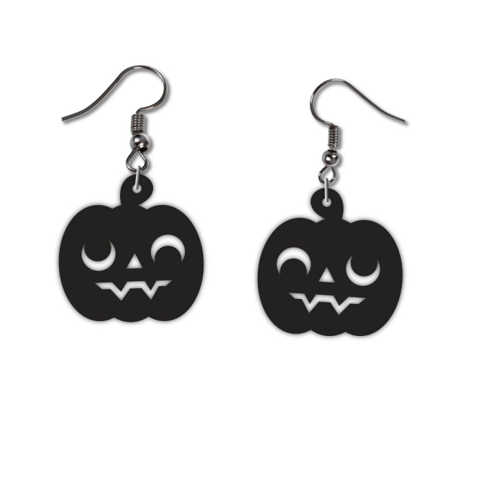 Cercei Halloween Plexiglas Negru – Dovleac, Pisică, Fantomă, Zombie, Mormânt – Laser Cut [2]