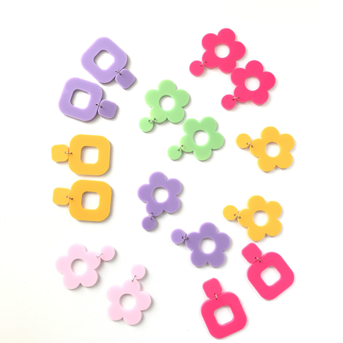 Cercei Simpli din Plexiglas – Culori Vibrante [1]