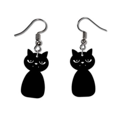 Cercei Halloween Plexiglas Negru – Dovleac, Pisică, Fantomă, Zombie, Mormânt – Laser Cut [3]