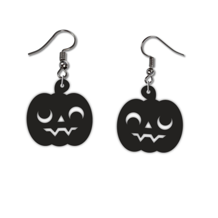 Cercei Halloween Plexiglas Negru – Dovleac, Pisică, Fantomă, Zombie, Mormânt – Laser Cut [1]