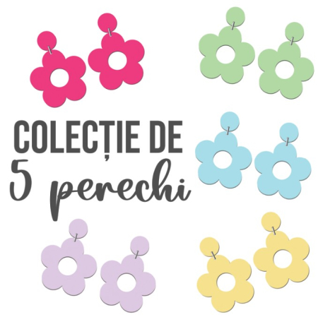 Bijuterii - Cercei Simpli din Plexiglas – Culori Vibrante