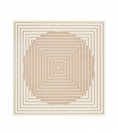 Tablou Iluzie Optica din lemn, vopsit manual, cu gravura moderna, 40x40 cm [0]