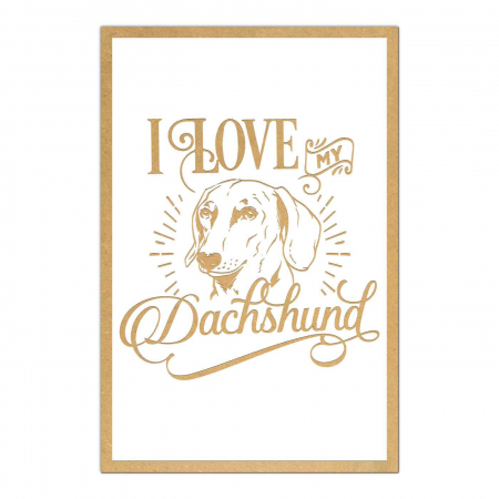 Tablouri - Tablouri "I Love My Dog" Gravate Laser cu Rasa Preferata
