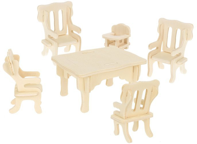 Un set de mobilier din lemn pentru păpuși 34 buc. [35]