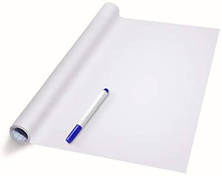 Abtibild sticker autocolant tabla de scris, alb, 200x 45 cm, pentru prezentari sau copii [3]