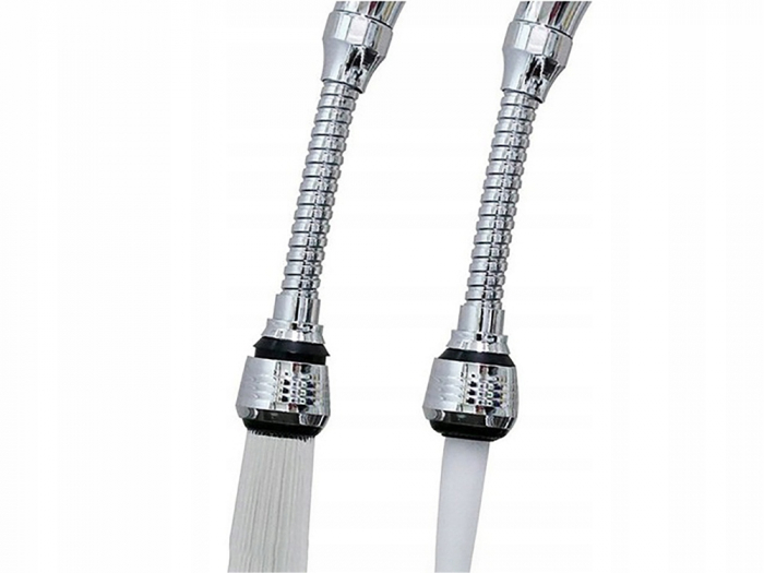 Adaptor flexibil universal, prelungitor pentru robinet chiuveta, cu 2 functii, 360 grade, 13cm [2]