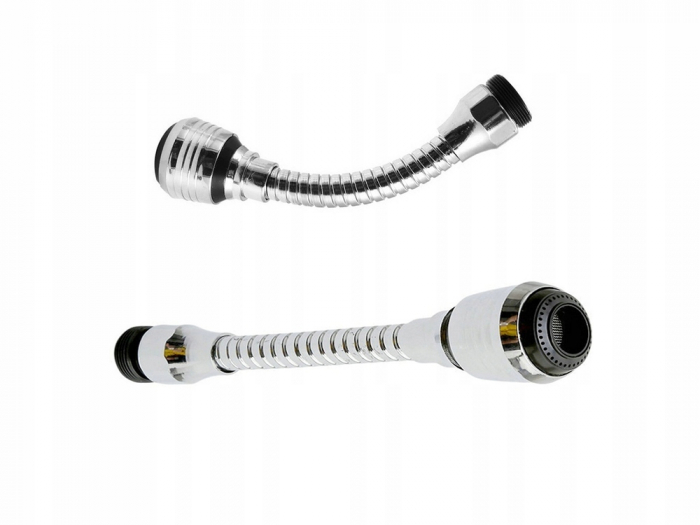 Adaptor flexibil universal, prelungitor pentru robinet chiuveta, cu 2 functii, 360 grade, 13cm [3]
