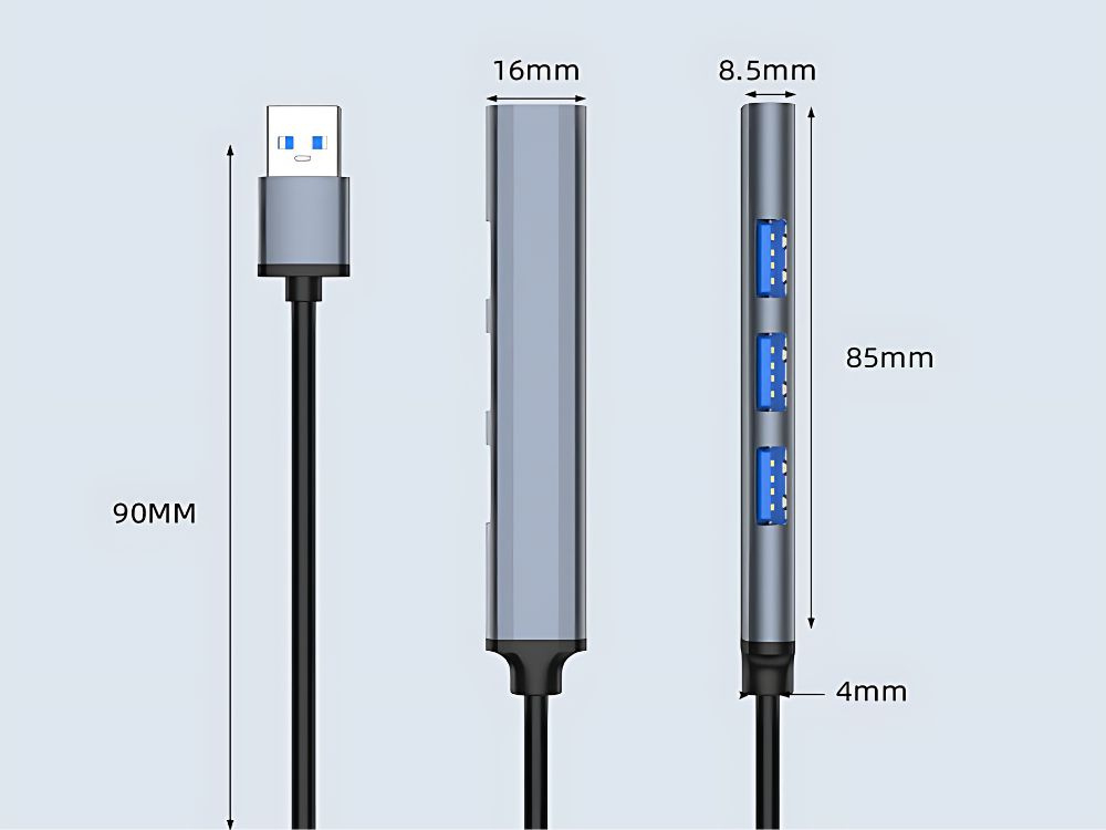 Adaptor hub splitter USB 3.0 5Gb/s cu 4 porturi USB 3.0 [6]