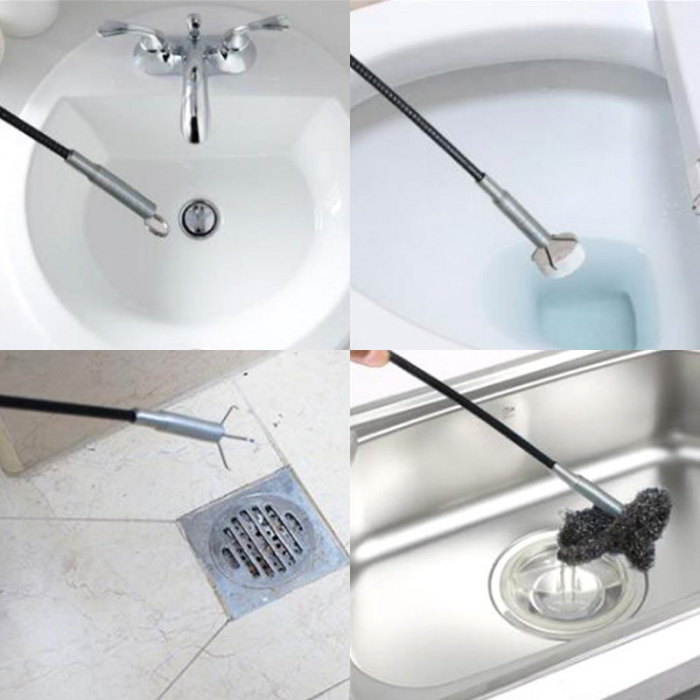 Aparat sarpe desfundat tevi de scurgere, metalic, tub flexibil,155 cm [9]