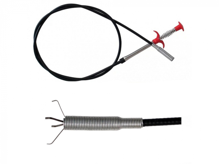 Aparat sarpe desfundat tevi de scurgere, metalic, tub flexibil,155 cm [3]
