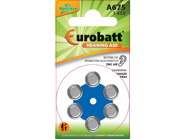 Baterii pentru aparate auditive fără mercur, pachet de 6 [3]