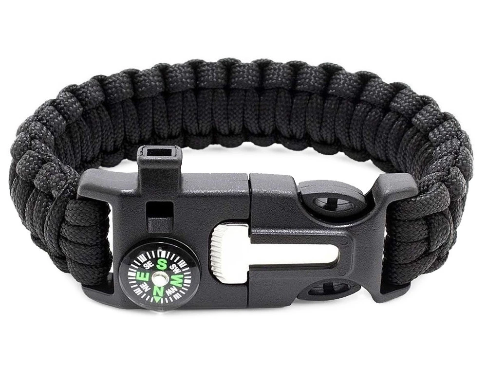 Brățară de supraviețuire 5 în 1: busolă, amnar, frânghie (paracord), cuțit [9]