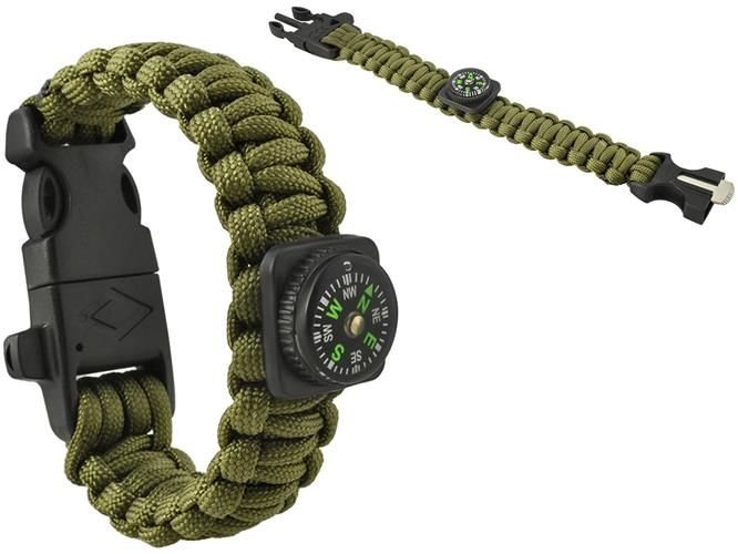 Brățară de SUPRAVIEȚUIRE cu Accesorii - Verde [1]
