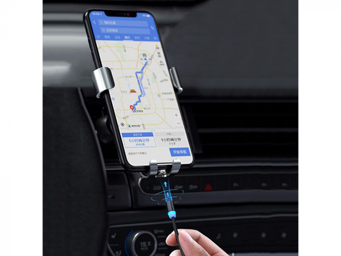 Cablu de incarcare magnetic 3 in 1 micro typ-c usb lightning 1m [6]