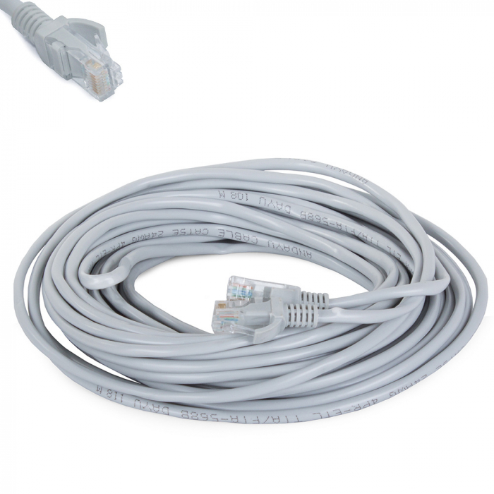 Cablu de retea, UTP, CAT5E, PVC, Mufa RJ45, 10m, Gri [3]