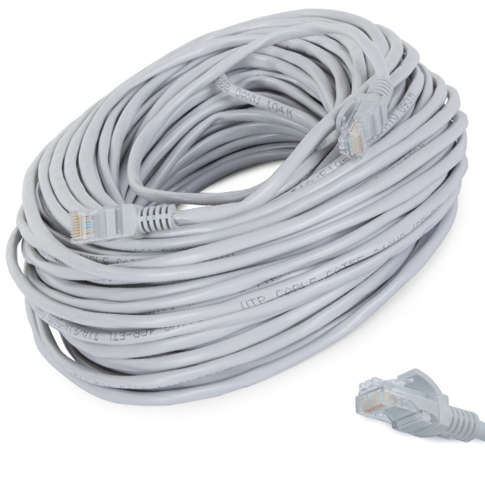 Cablu LAN de retea, RJ 45, CAT5E, PVC, 30 m, Gri [3]