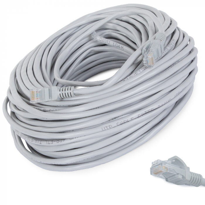 Cablu LAN de retea, RJ 45, CAT5E, PVC, 30 m, Gri [5]