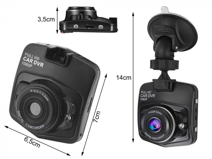 Cameră auto full hd cu display lcd înregistrator de conducere video [5]