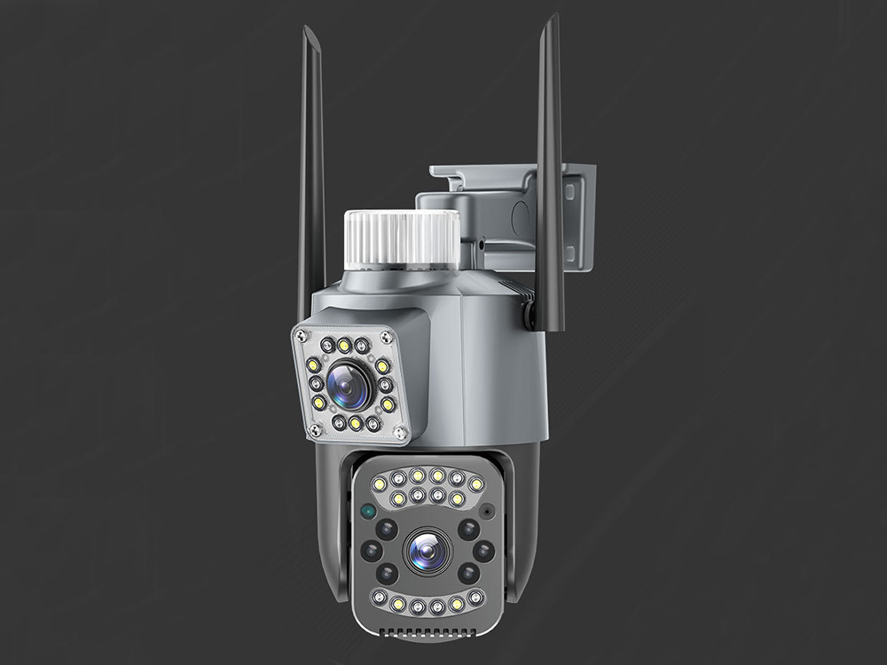 Cameră cu două obiective, Wi-Fi rotativ pentru exterior, detector de mișcare, IP [2]
