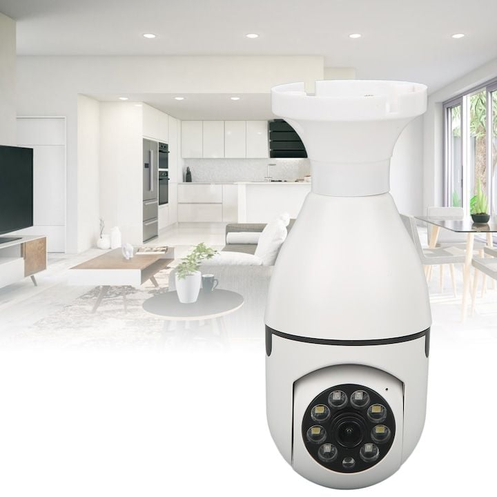 Camera de supraveghere tip bec, camera de securitate panoramica 360 grade,YSX LITE app [3]