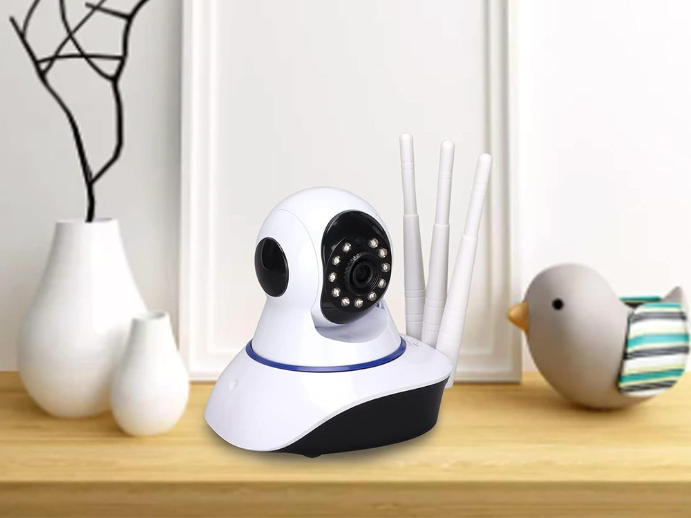 Cameră IP wifi electronică nanny pivotantă audio cu senzor de mișcare pentru interior [4]