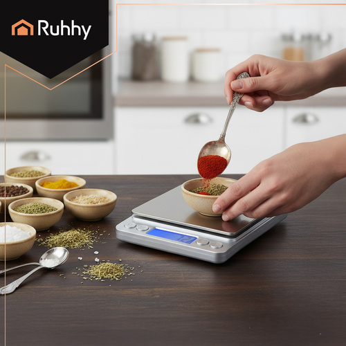 Cântar de bucătărie LCD de precizie până la 2 kg cu 2 boluri [5]