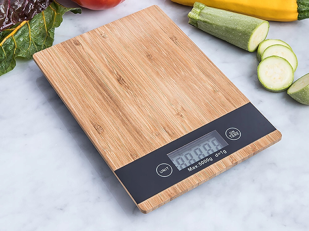 Cântar electronic de bucătărie din bambus cu LCD, până la 5 kg [6]