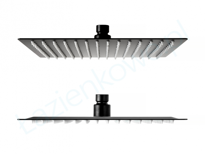 Cap de duș ploaie, negru, pătrat, ultra slim Black, Anti-Calc, diferite marimi [3]