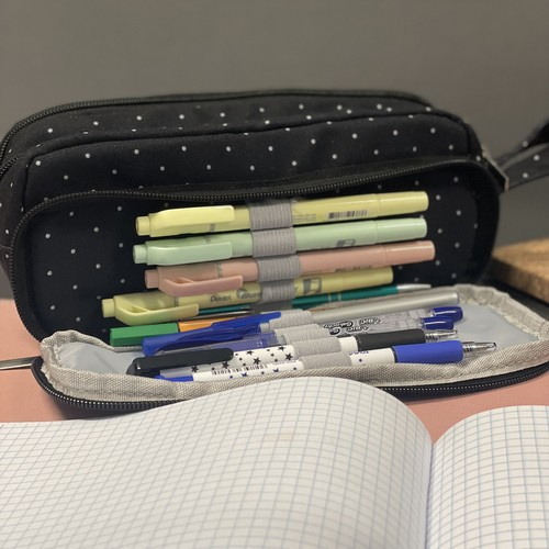Penar pentru creioane pliabilă triplu - neagră [11]