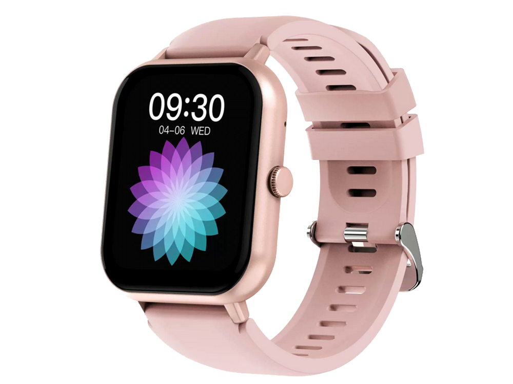 Ceas inteligent pentru femei, bărbați, curea de cauciuc, sport, apeluri Bluetooth, Roz [3]