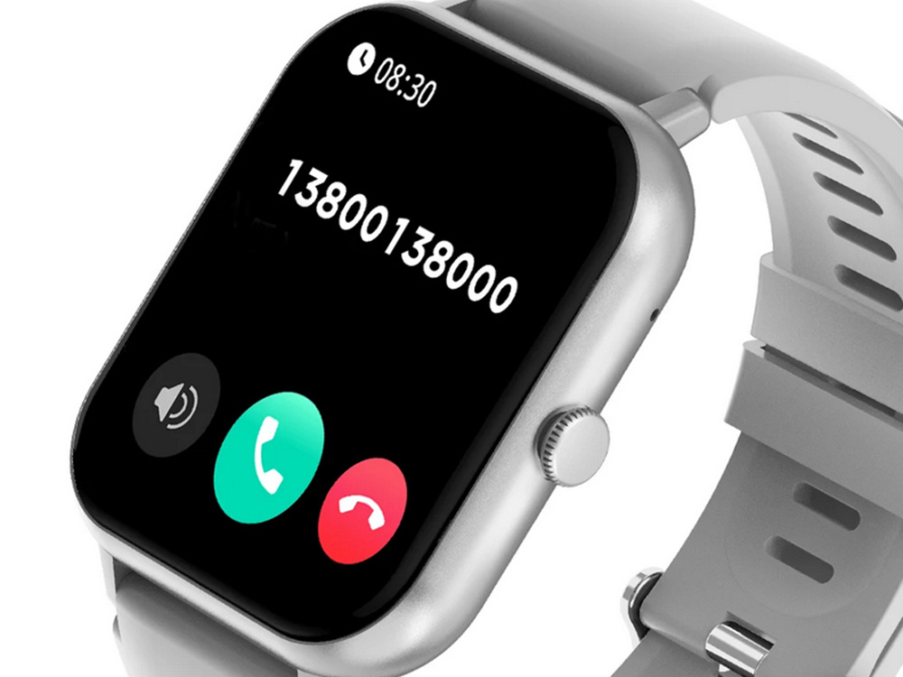 Ceas inteligent pentru femei, bărbați, curea de cauciuc, sport, apeluri Bluetooth, Gri [6]