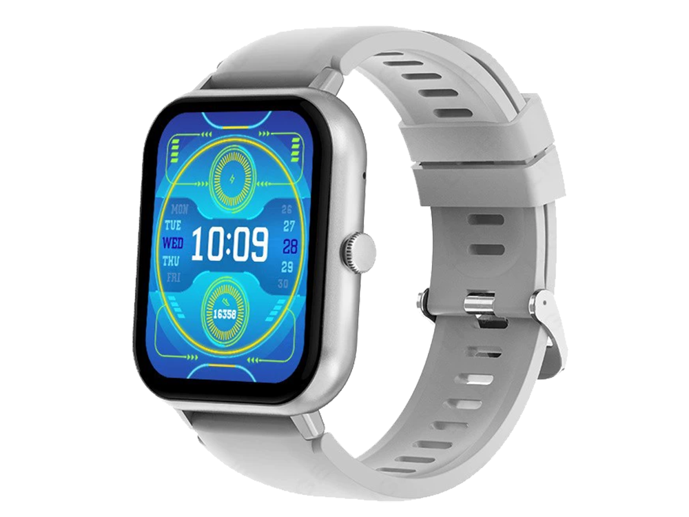 Ceas inteligent pentru femei, bărbați, curea de cauciuc, sport, apeluri Bluetooth, Gri [9]
