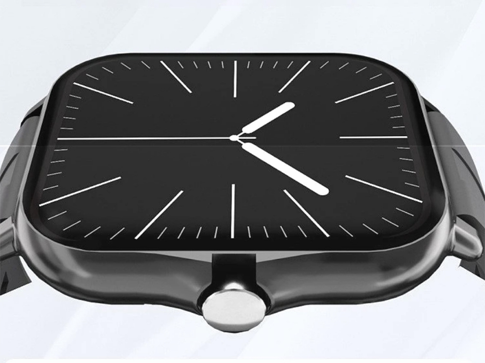 Ceas inteligent pentru femei, bărbați, curea de cauciuc, sport, apeluri Bluetooth, negru [5]
