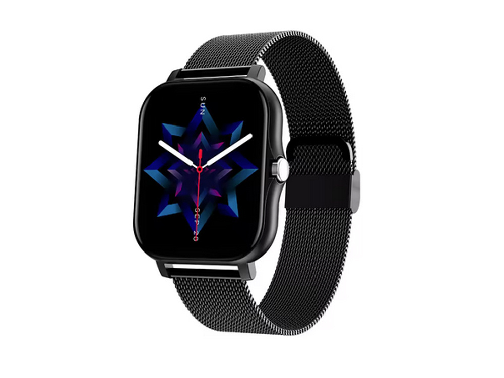 Ceas inteligent pentru femei, bărbați, curea de cauciuc, sport, apeluri Bluetooth, negru [12]
