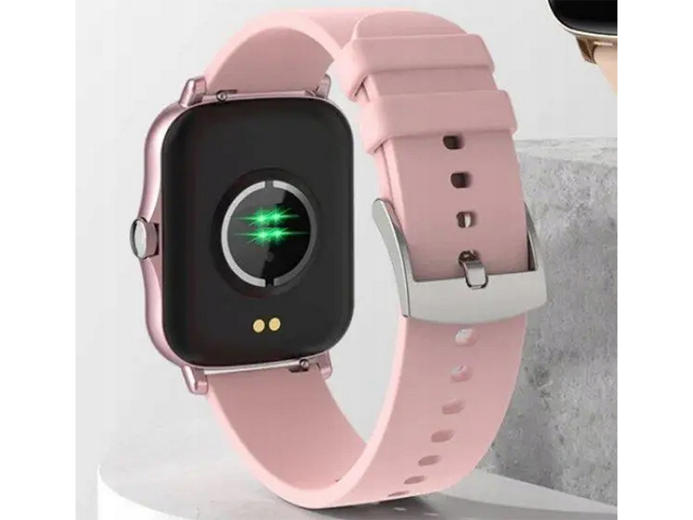 Ceas inteligent pentru femei, bărbați, curea de cauciuc, sport, apeluri Bluetooth, Roz [9]