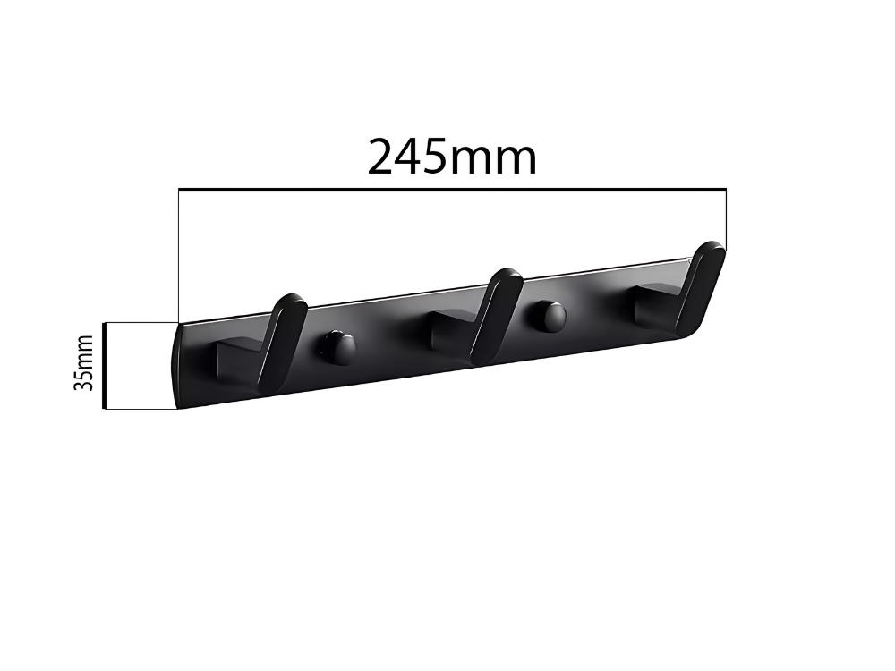 Cuier baie pentru haine, prosoape, bucătărie, cuier perete loft 24,5 cm [3]