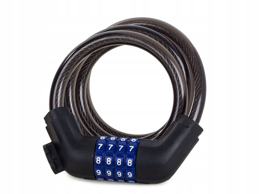 Dispozitiv anti-furt bicicleta cu cifru, negru, 100cm [4]