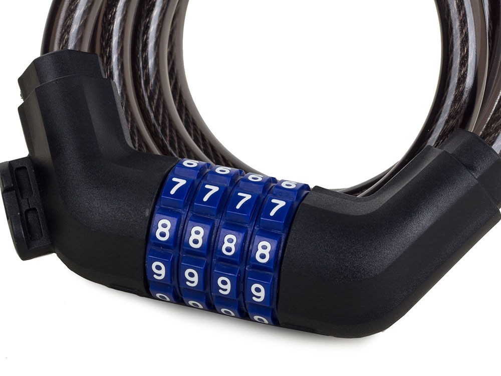 Dispozitiv anti-furt bicicleta cu cifru, negru, 100cm [3]