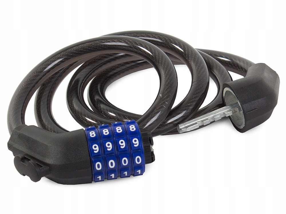 Dispozitiv anti-furt bicicleta cu cifru, negru, 100cm [7]